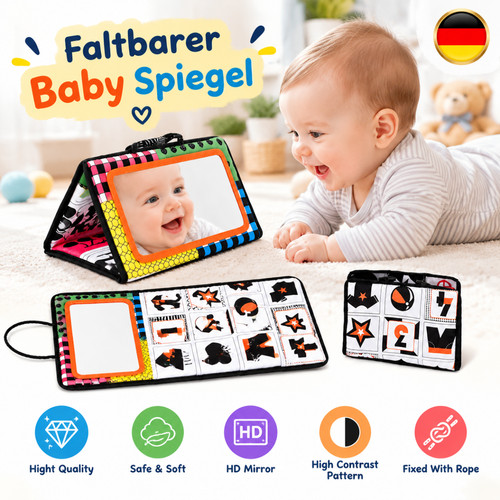 Baby stoffbuch spiegel faltbar - stoffbuch,